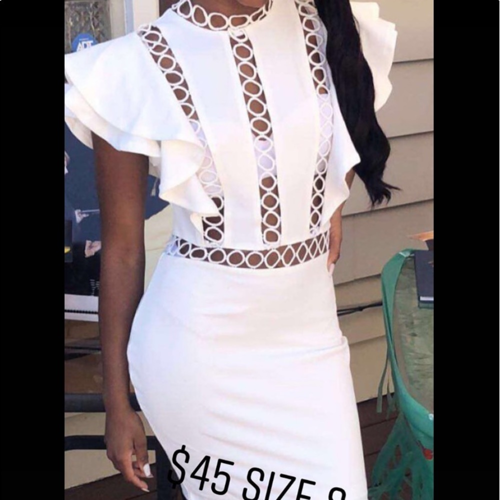 White key hole dress